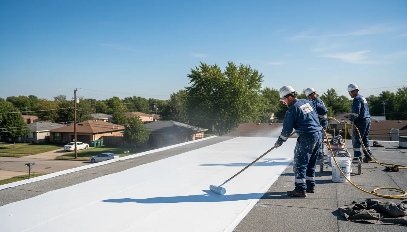 Commercial roof coating in Danforth, IL near me